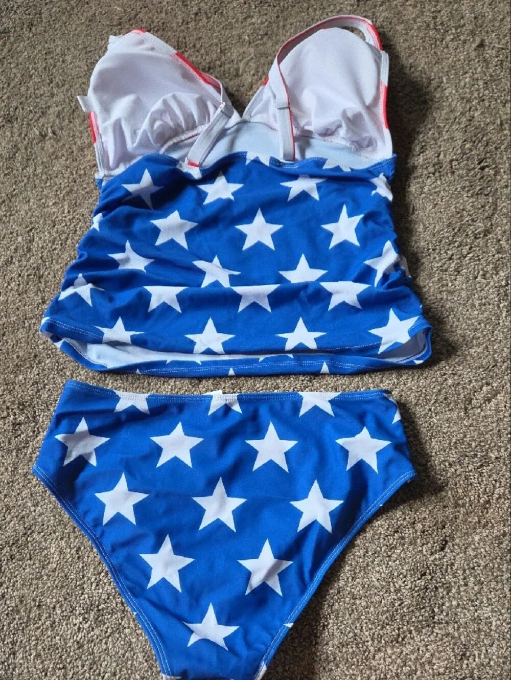 Source Unknown Red, White & Blue Star Two-Piece Tankini